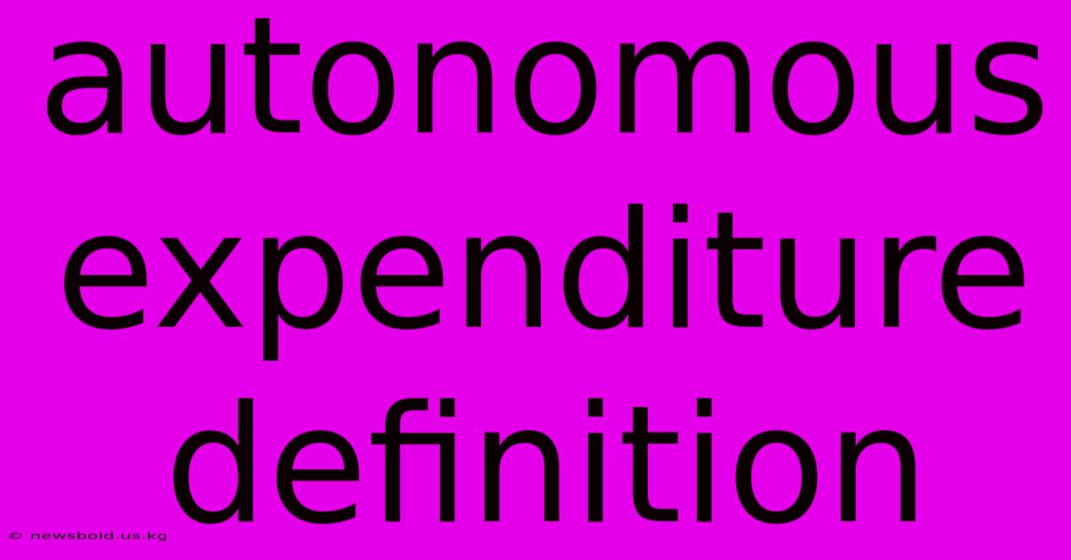 Autonomous Expenditure Definition