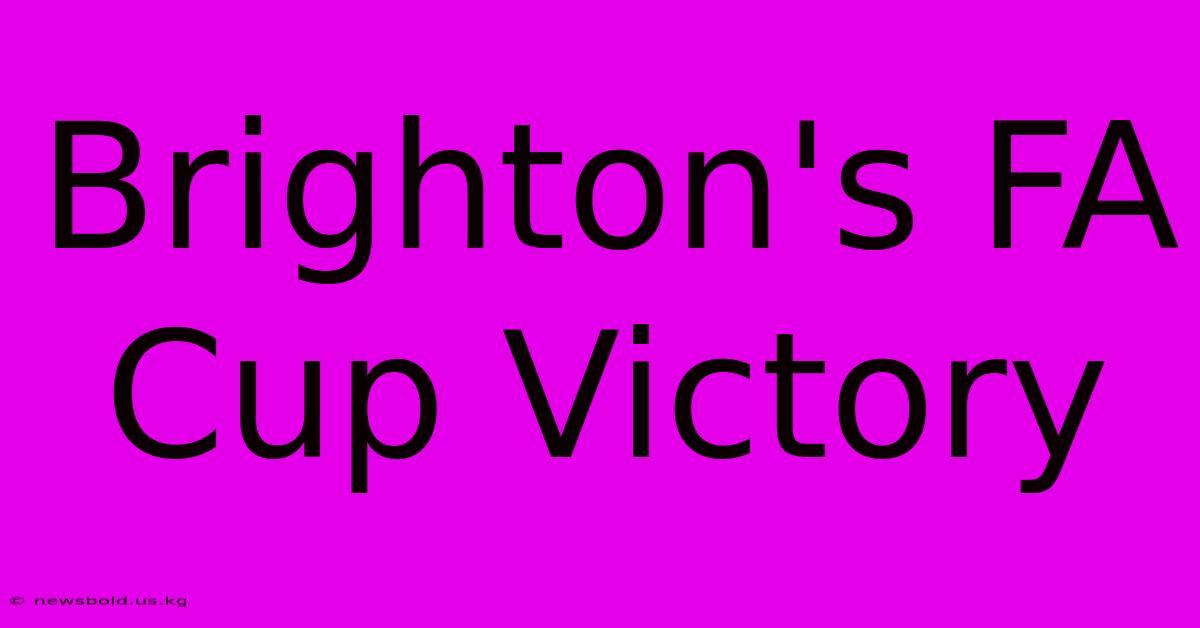 Brighton's FA Cup Victory