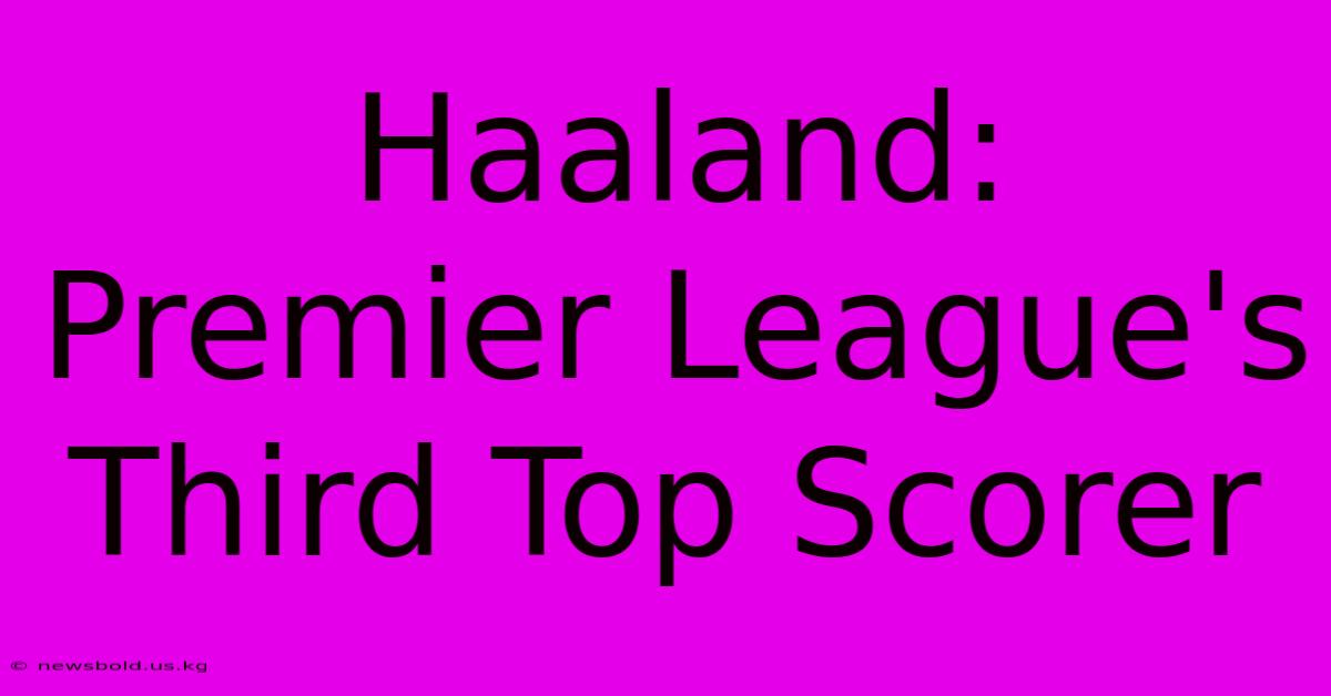 Haaland: Premier League's Third Top Scorer