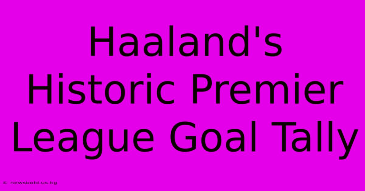 Haaland's Historic Premier League Goal Tally