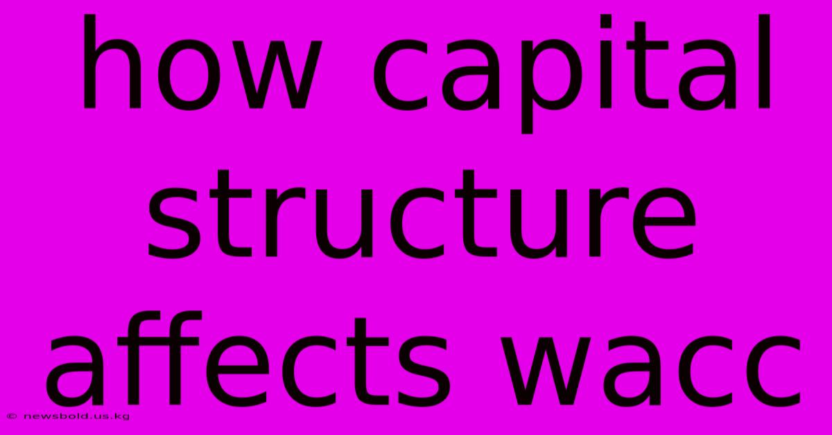 How Capital Structure Affects Wacc