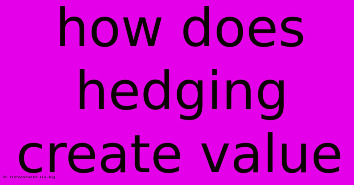 How Does Hedging Create Value