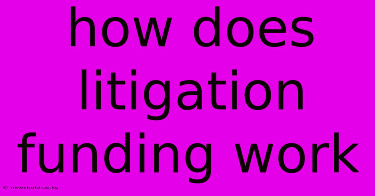 How Does Litigation Funding Work