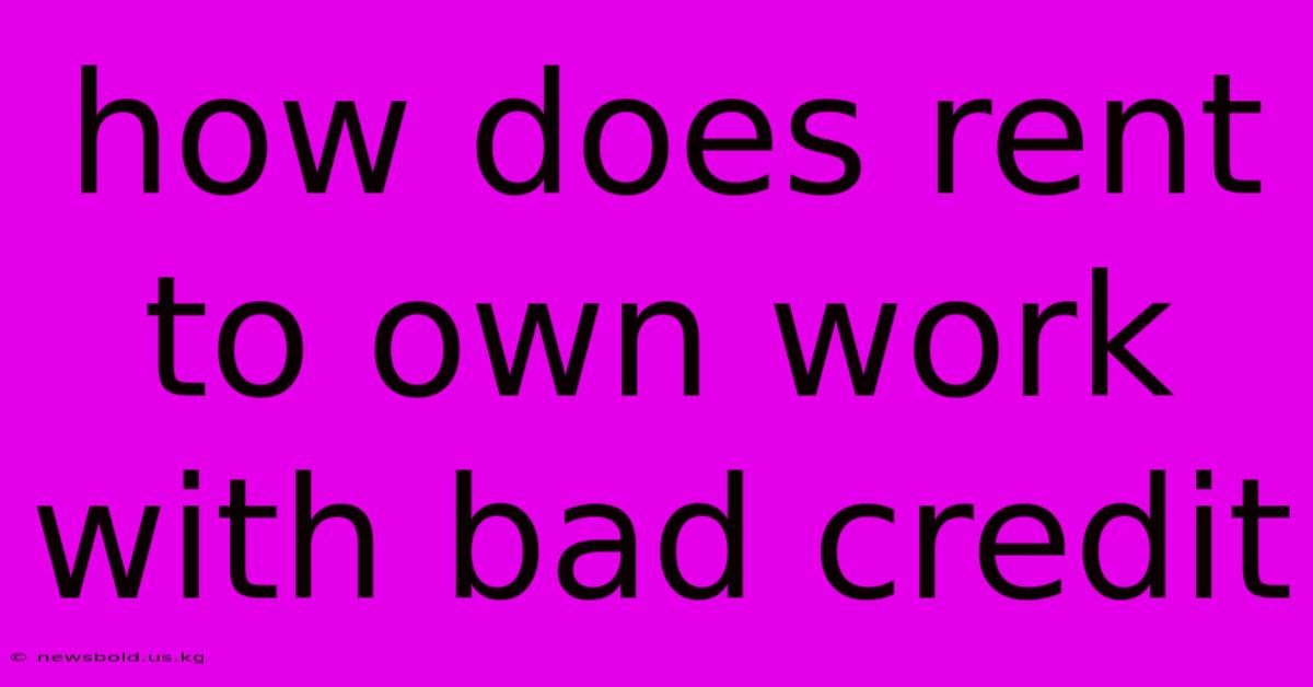 How Does Rent To Own Work With Bad Credit