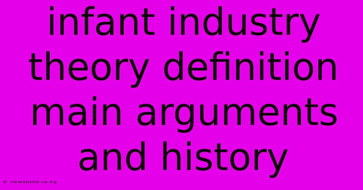 Infant Industry Theory Definition Main Arguments And History