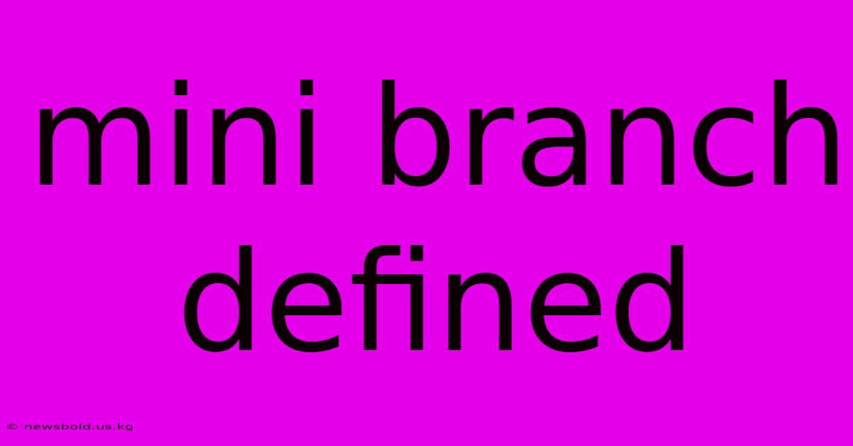 Mini Branch Defined