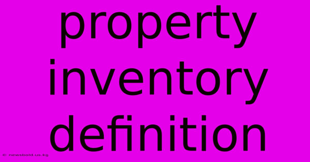 Property Inventory Definition