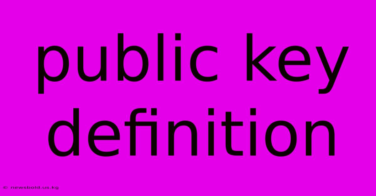 Public Key Definition