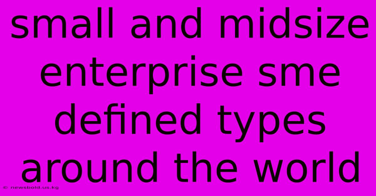 Small And Midsize Enterprise Sme Defined Types Around The World