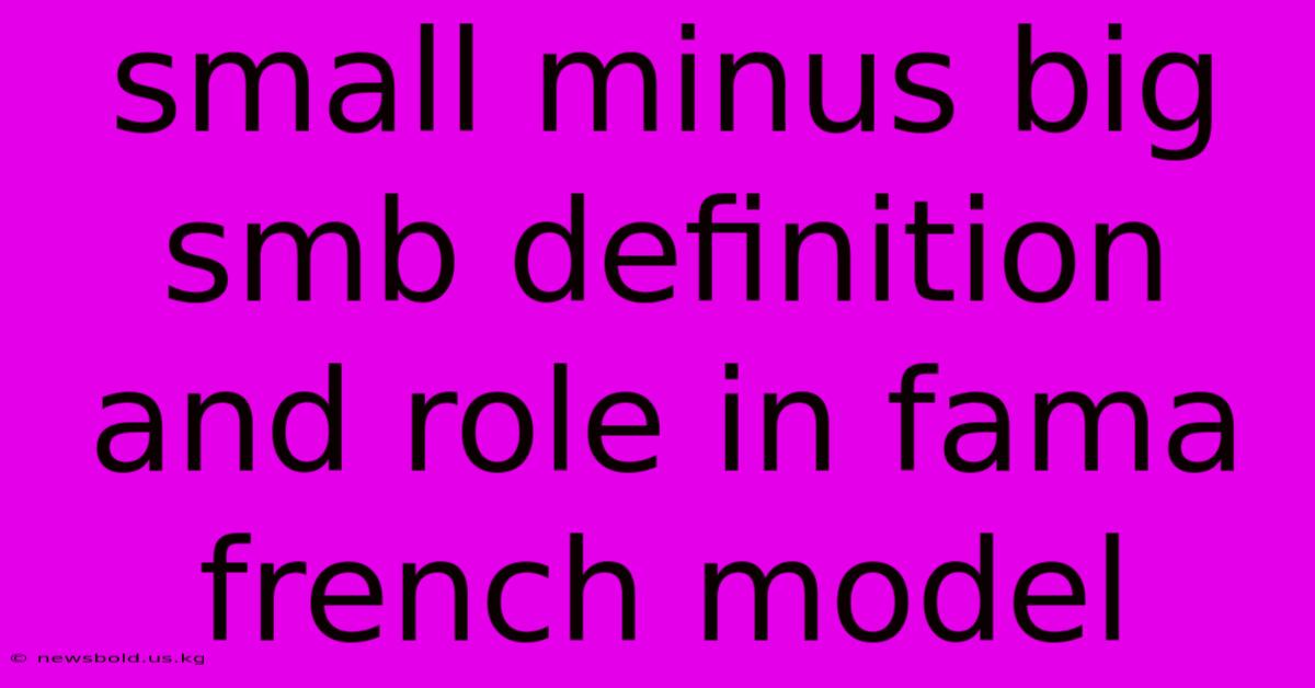 Small Minus Big Smb Definition And Role In Fama French Model