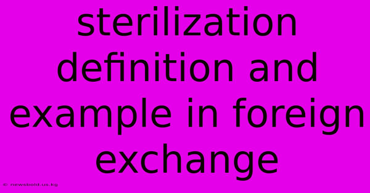 Sterilization Definition And Example In Foreign Exchange