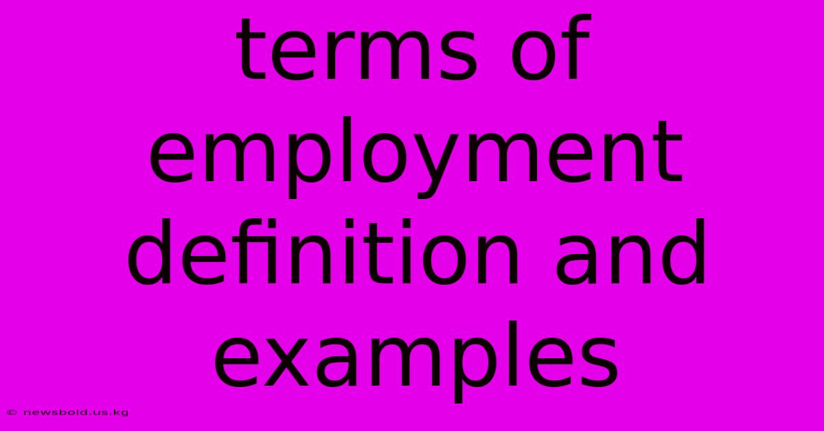 Terms Of Employment Definition And Examples