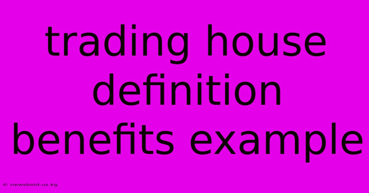 Trading House Definition Benefits Example