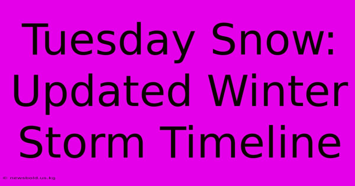 Tuesday Snow: Updated Winter Storm Timeline