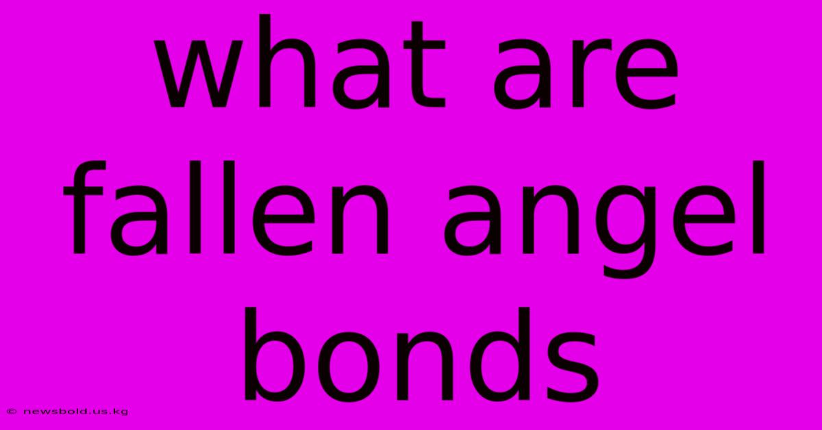 What Are Fallen Angel Bonds