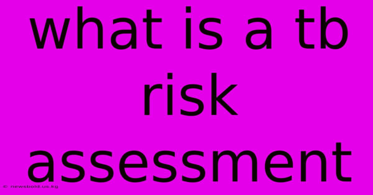 What Is A Tb Risk Assessment