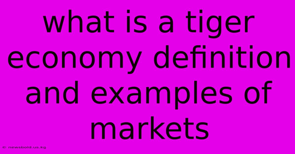 What Is A Tiger Economy Definition And Examples Of Markets