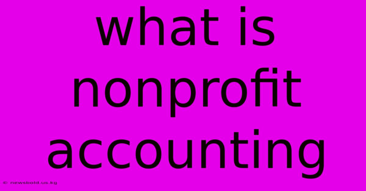 What Is Nonprofit Accounting