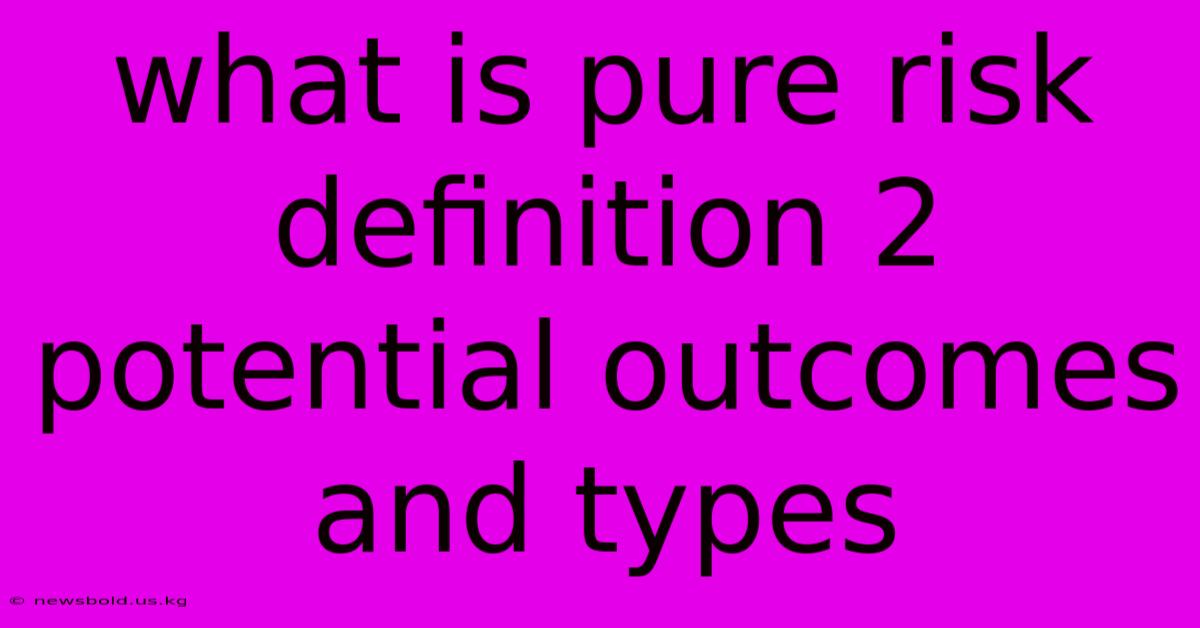 What Is Pure Risk Definition 2 Potential Outcomes And Types