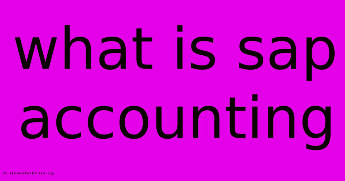 What Is Sap Accounting