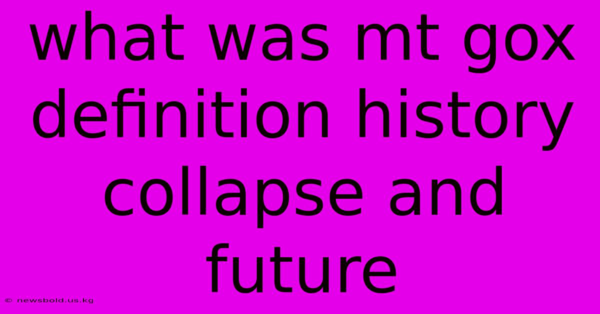 What Was Mt Gox Definition History Collapse And Future