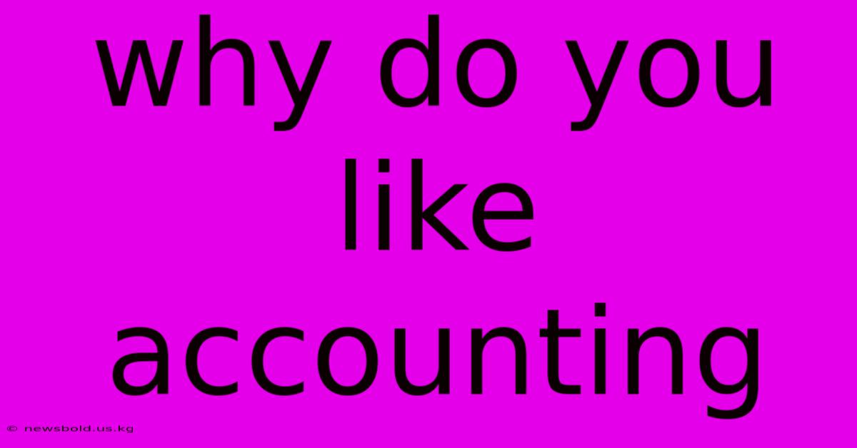 Why Do You Like Accounting