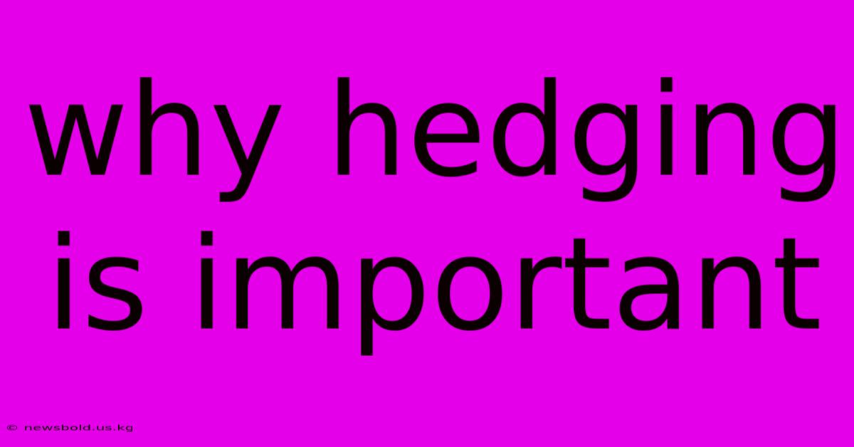 Why Hedging Is Important