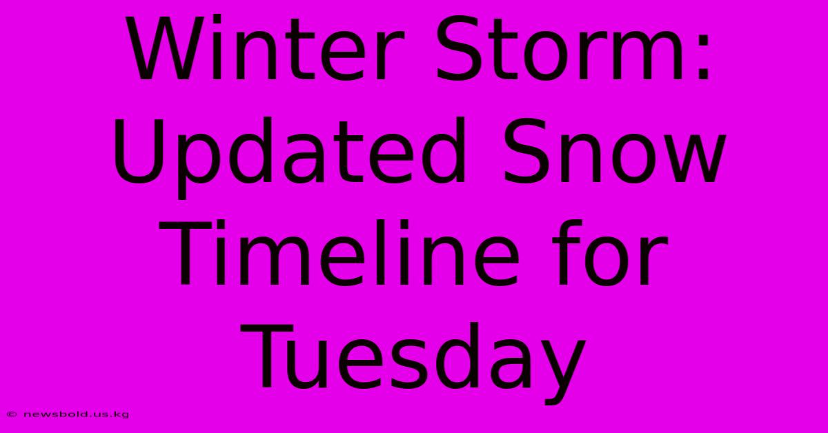 Winter Storm: Updated Snow Timeline For Tuesday